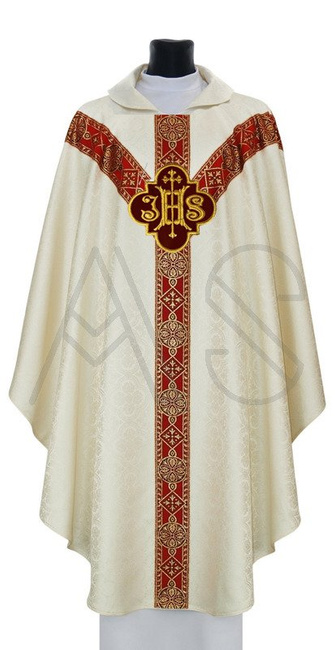 Semi Gothic Chasuble "IHS" Y209-Z25